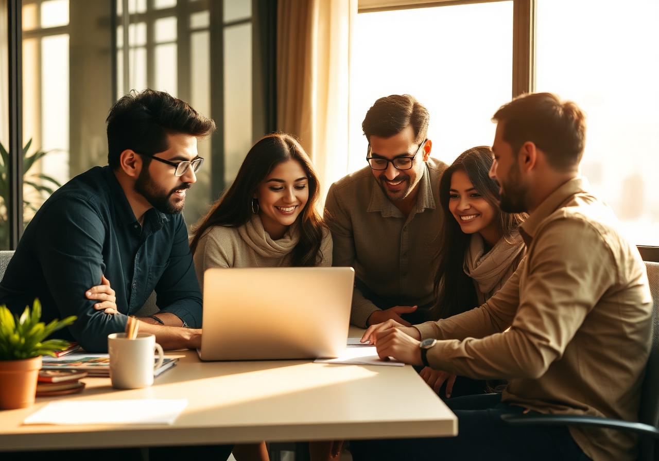 AF Universal team working on digital campaigns